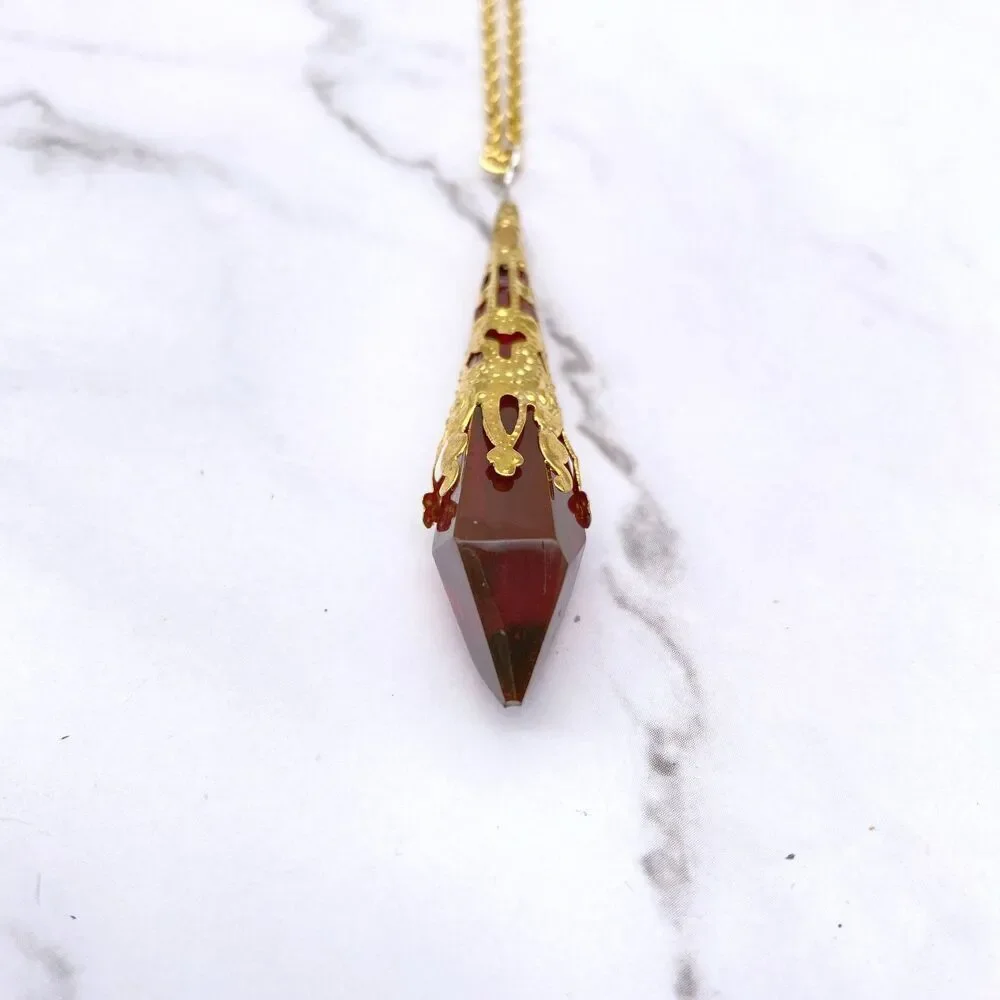 Blood Red Pendulum Necklace - Picture 4 of 11